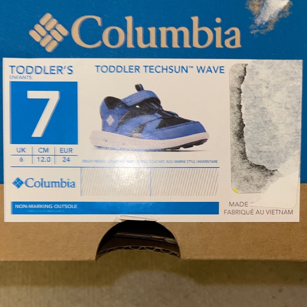 Columbia Toddler Techsun Wave Blue and Black Sneakers Sandals